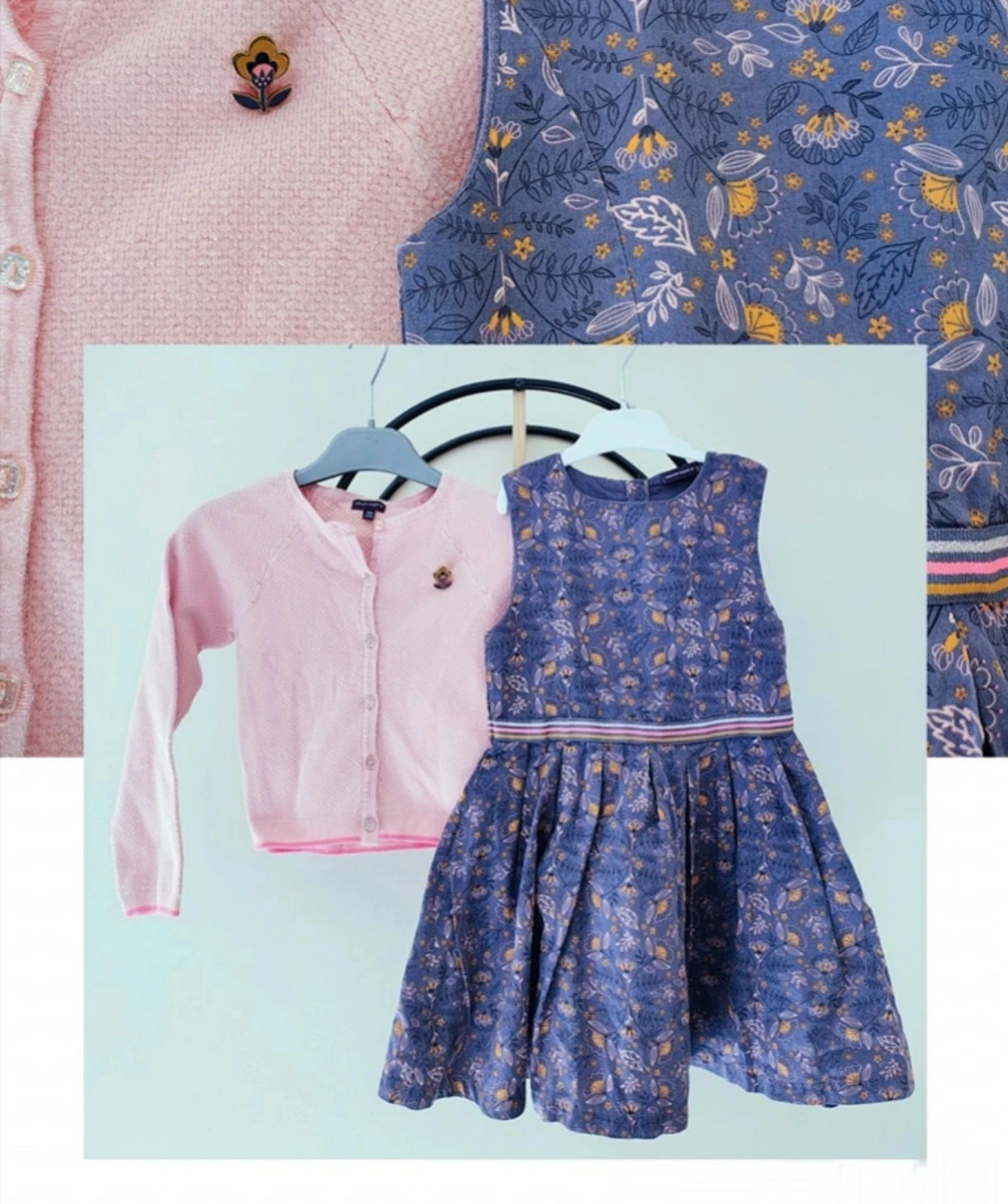 7 ans ensemble sergent major robe été gilet assorti